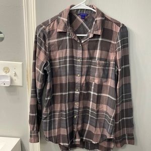 Aeropostale Purple Plaid Flannel
